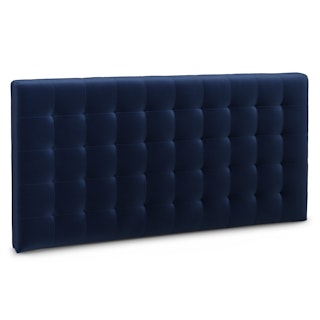 Sven King Tufted Velvet Headboard - Plush Cascadia Blue