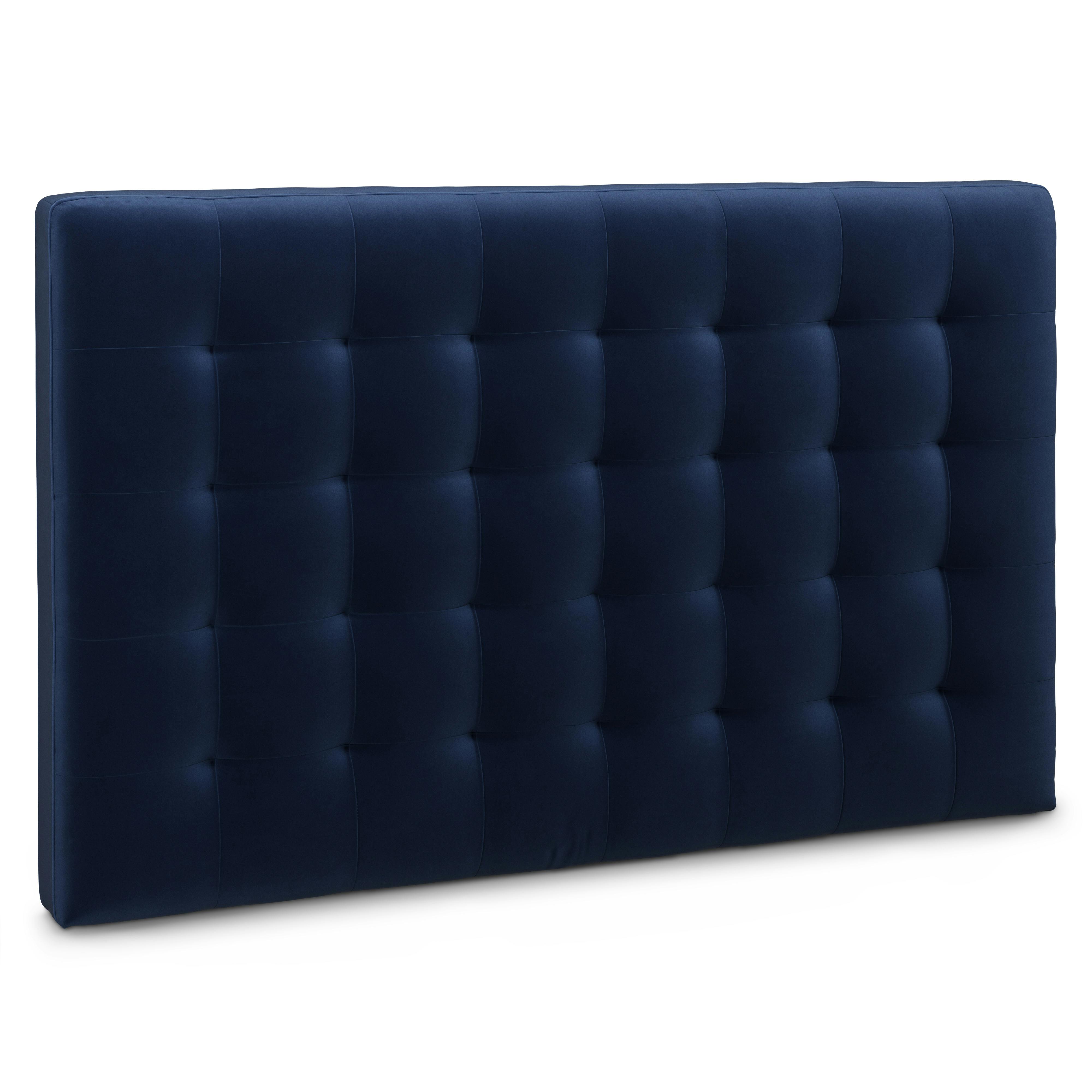 Sven Cascadia Blue Tufted Velvet Queen Size Wall Mounted 40.5