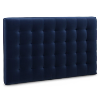 Sven Queen Tufted Velvet Headboard - Plush Cascadia Blue