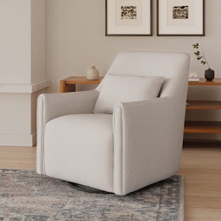 Winslow 29.5" Swivel Glider Chair - Napa White
