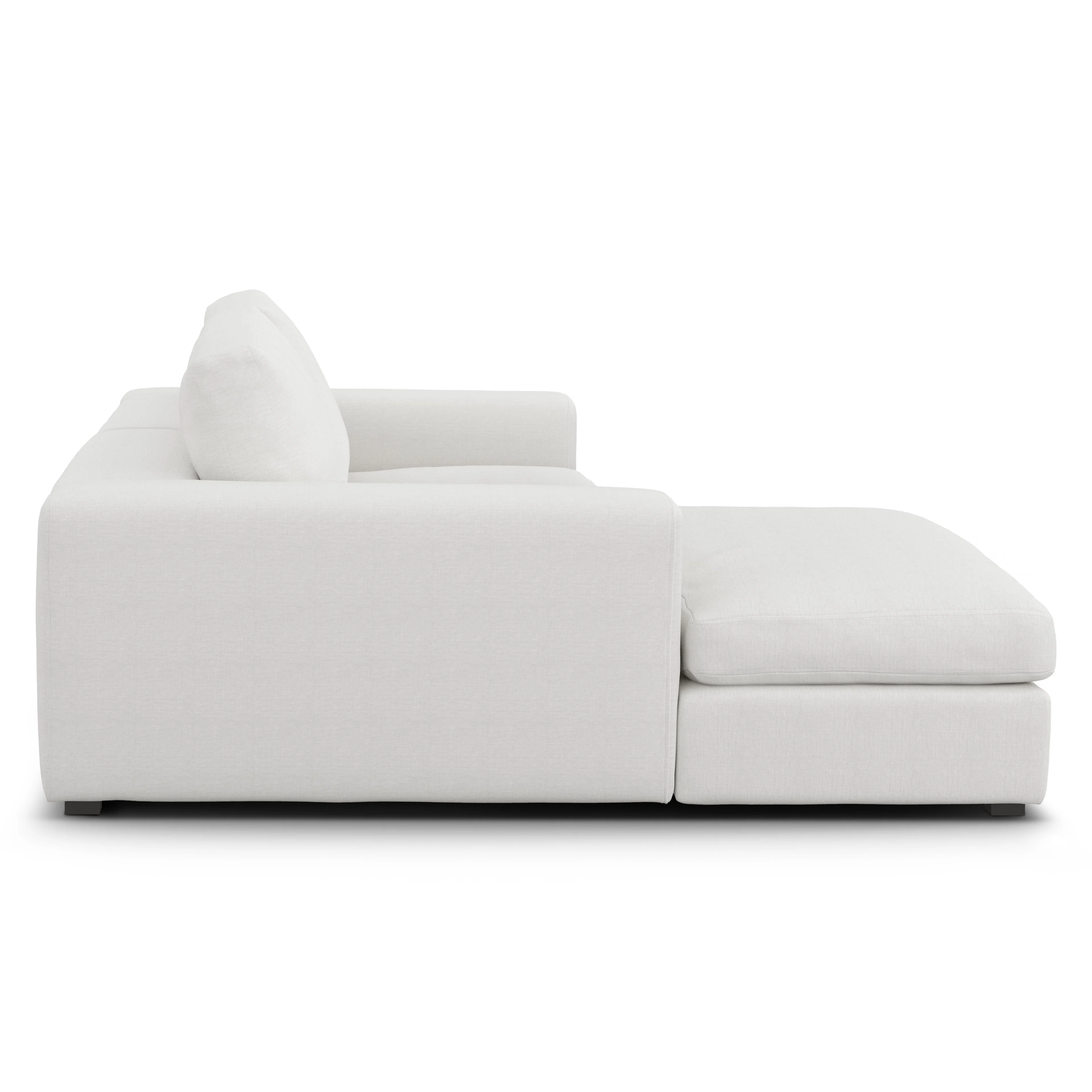 Beta 98" Modular Left Chaise Sectional - Quartz White