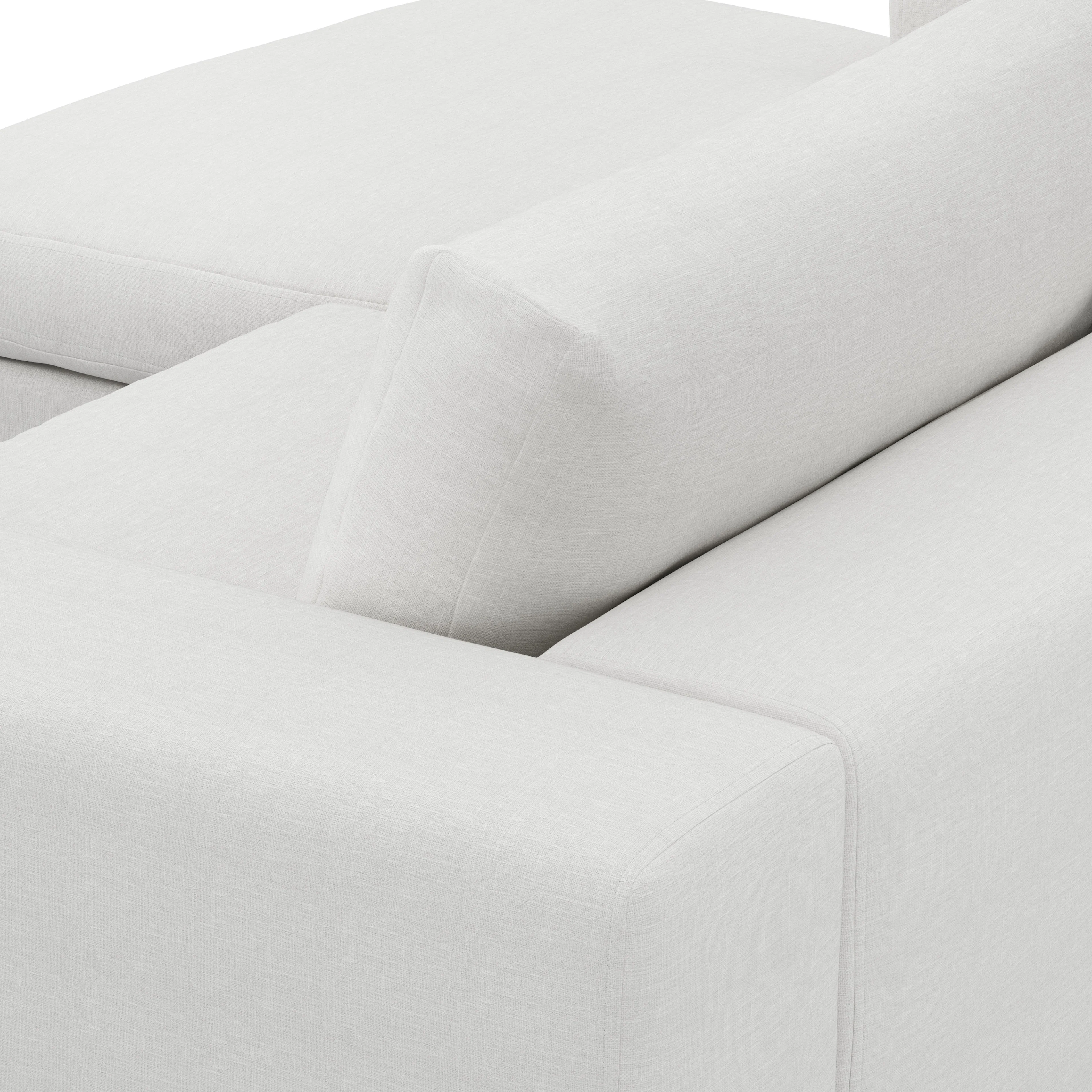 Beta 98" Modular Left Chaise Sectional - Quartz White