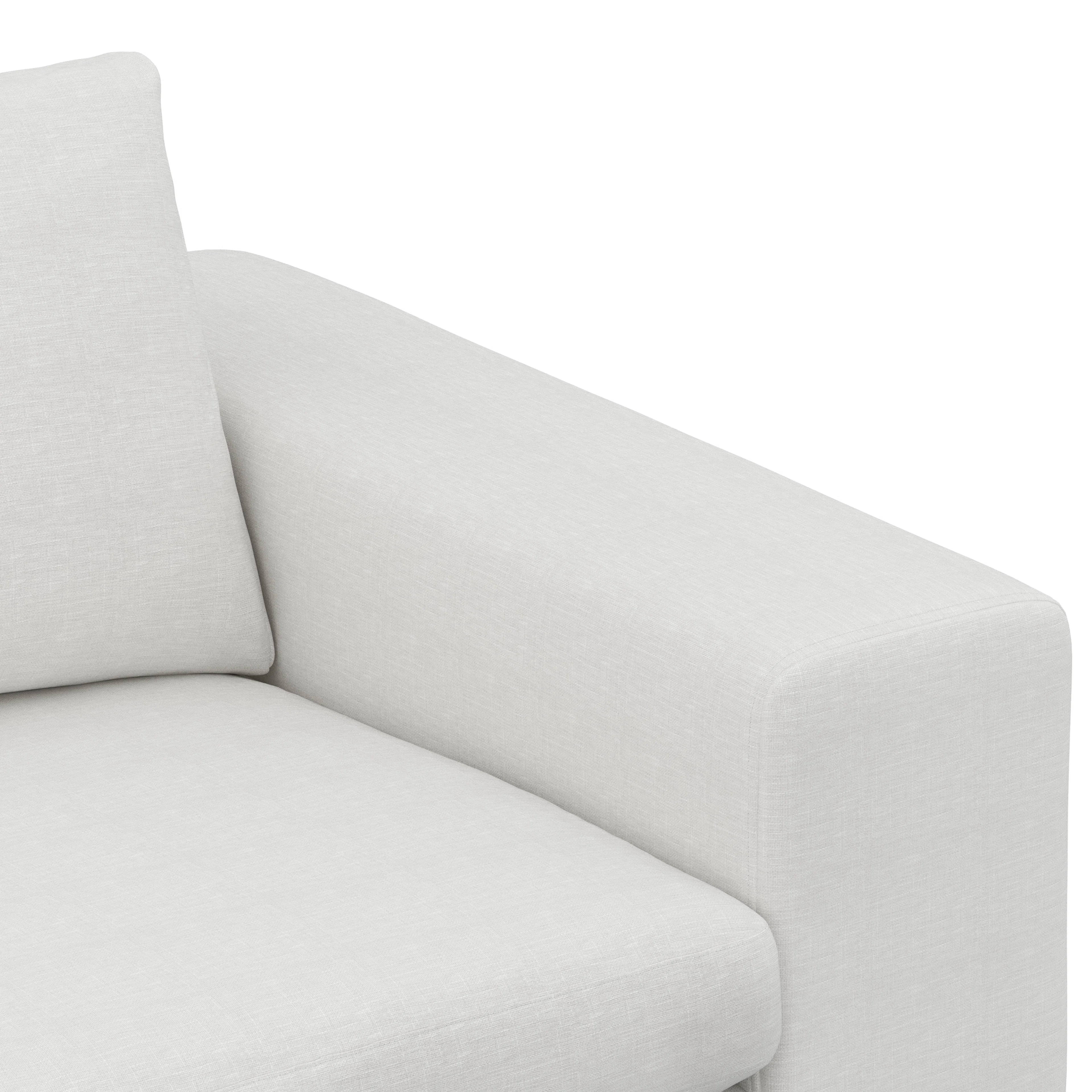Beta 98" Modular Left Chaise Sectional - Quartz White