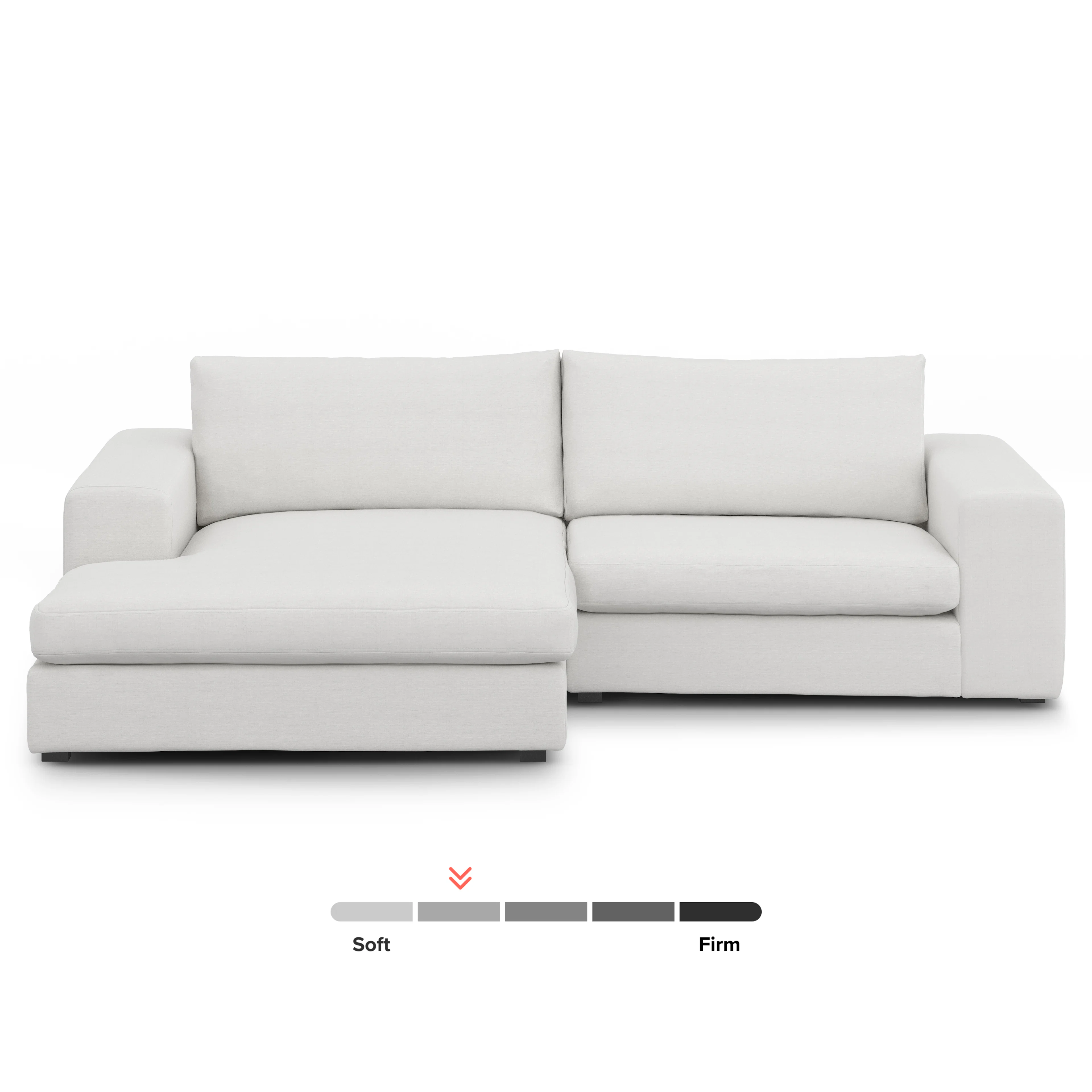 Beta 98" Modular Left Chaise Sectional - Quartz White