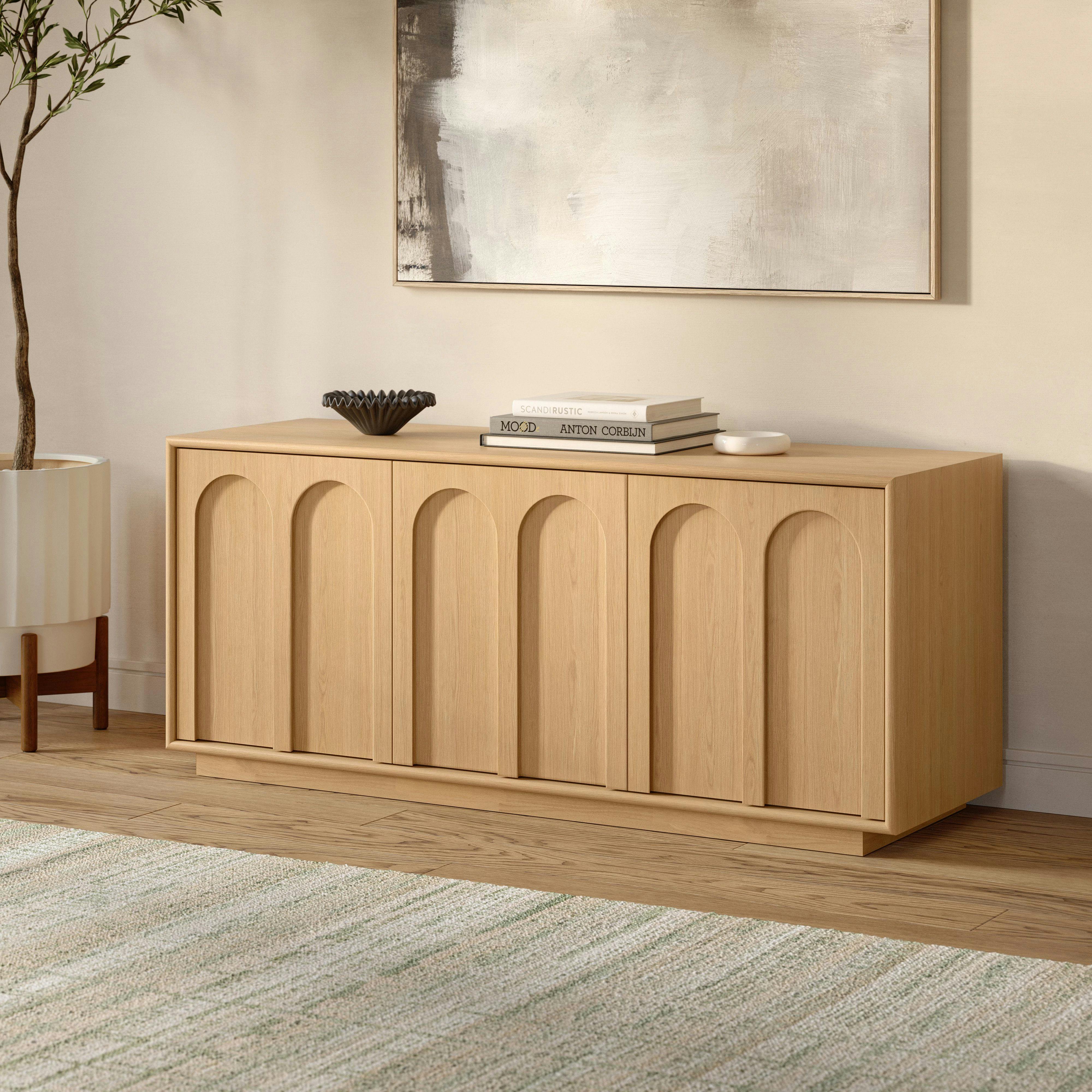 Prima White Oak Media Unit | Article