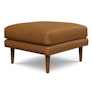 Burrard 29" Leather Ottoman - Bella Caramel