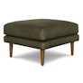 Burrard 29" Leather Ottoman - Charme Green
