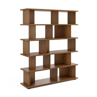 Lafora 53" Bookcase, Tall - Smoked Oak
