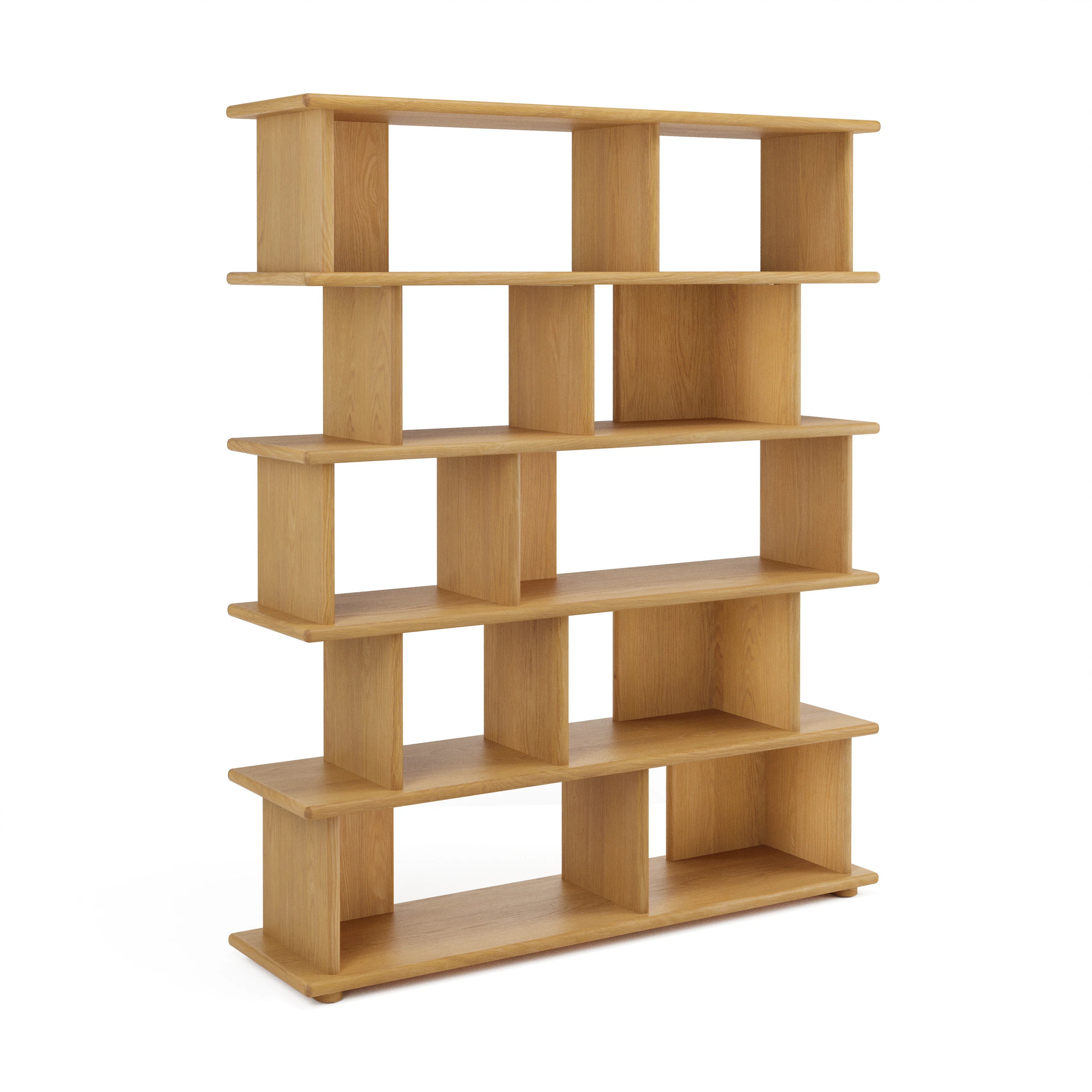 Lafora 53" Bookcase, Tall - Natural Oak