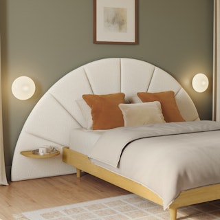 Almelo Full Headboard - Ivory Wool Bouclé