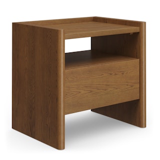 Torme 1-Drawer Nightstand  - Smoked Oak