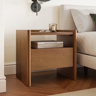 Torme 1-Drawer Nightstand  - Smoked Oak