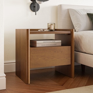 Torme 1-Drawer Nightstand  - Smoked Oak