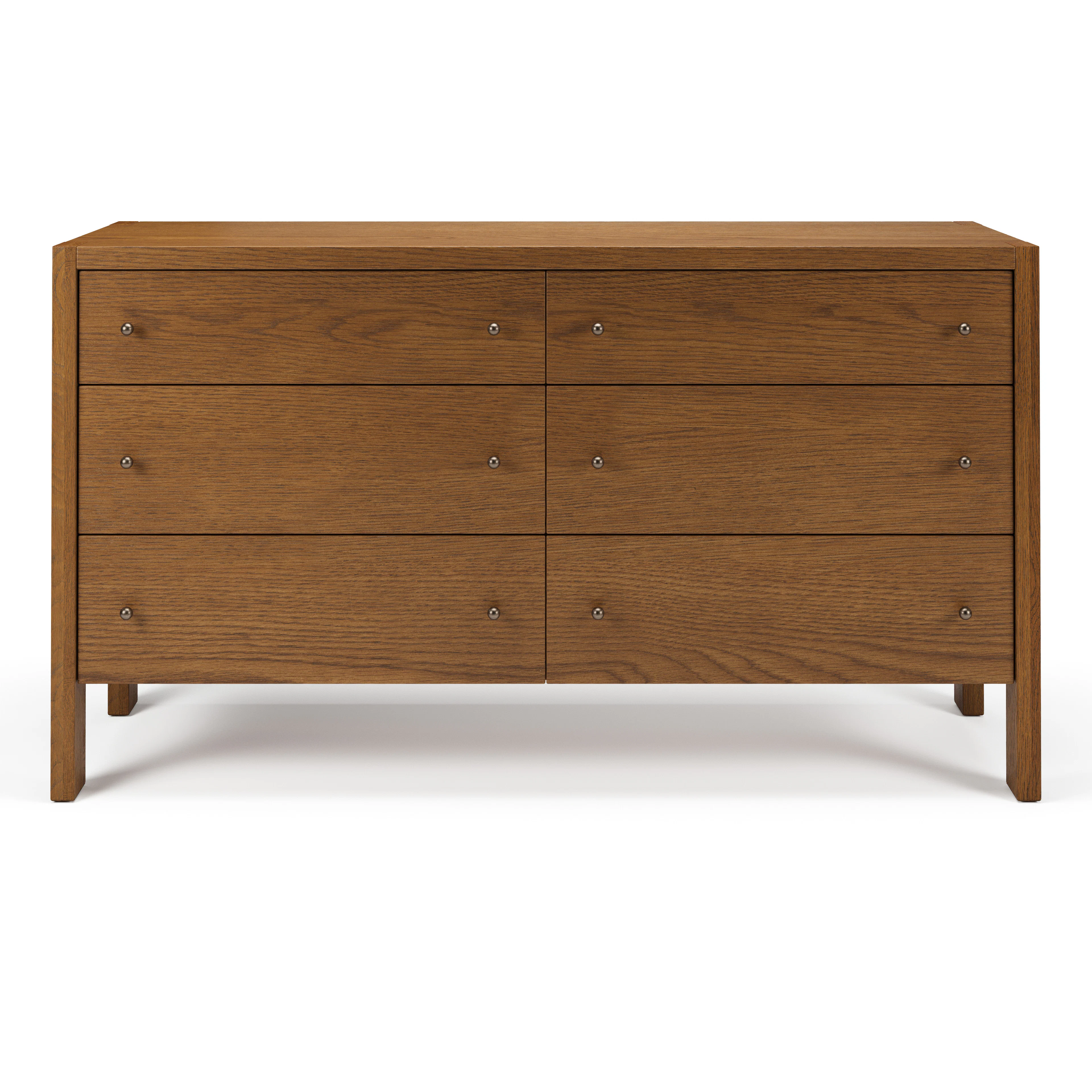 Cassie 6-Drawer Double Dresser - Smoked Oak