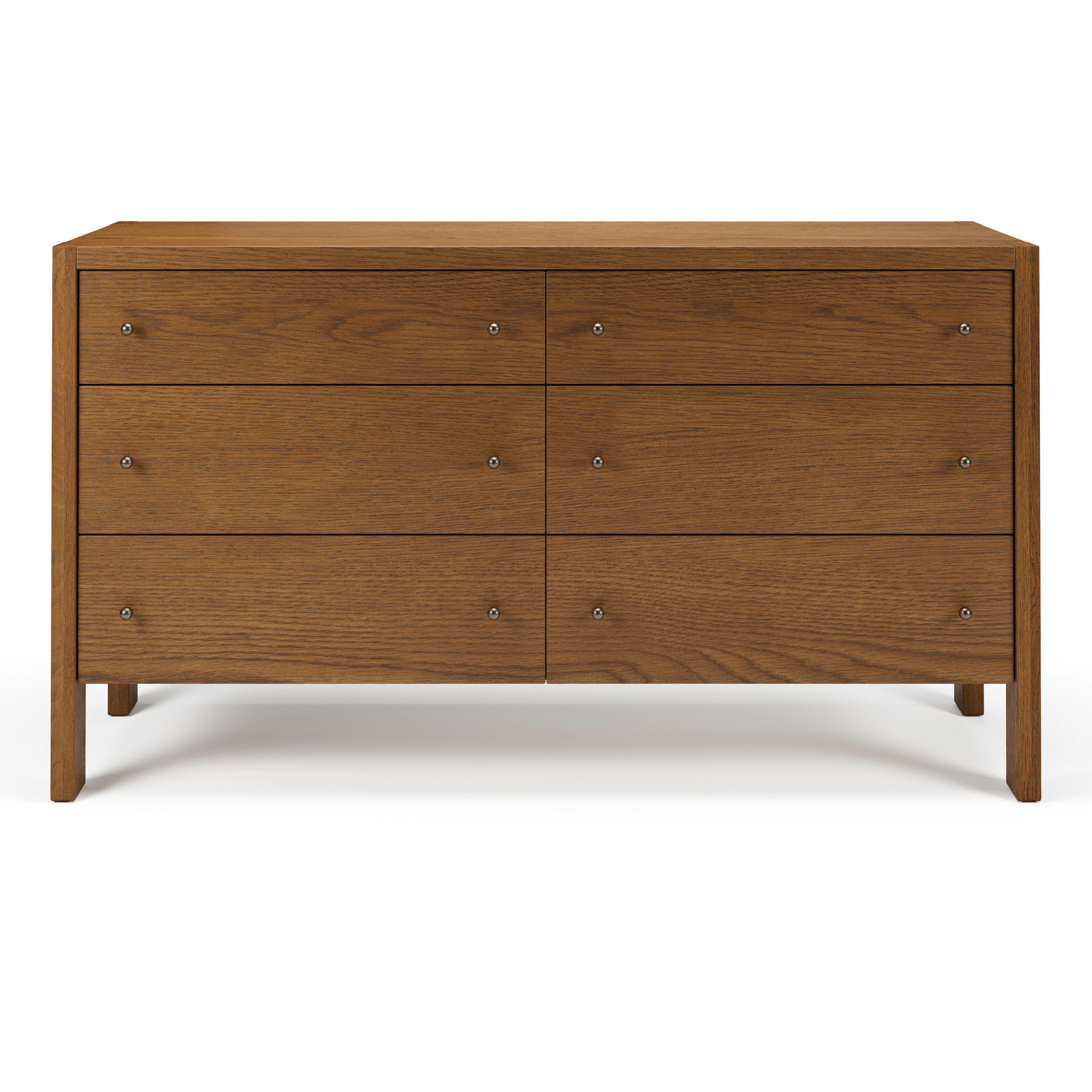 Cassie 6-Drawer Double Dresser - Smoked Oak