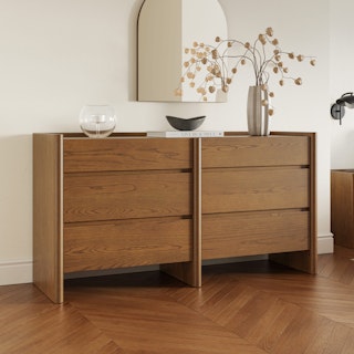 Torme 6-Drawer Double Dresser - Smoked Oak