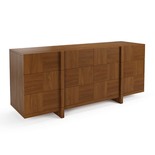 Ayra 6-Drawer Double Dresser - Walnut