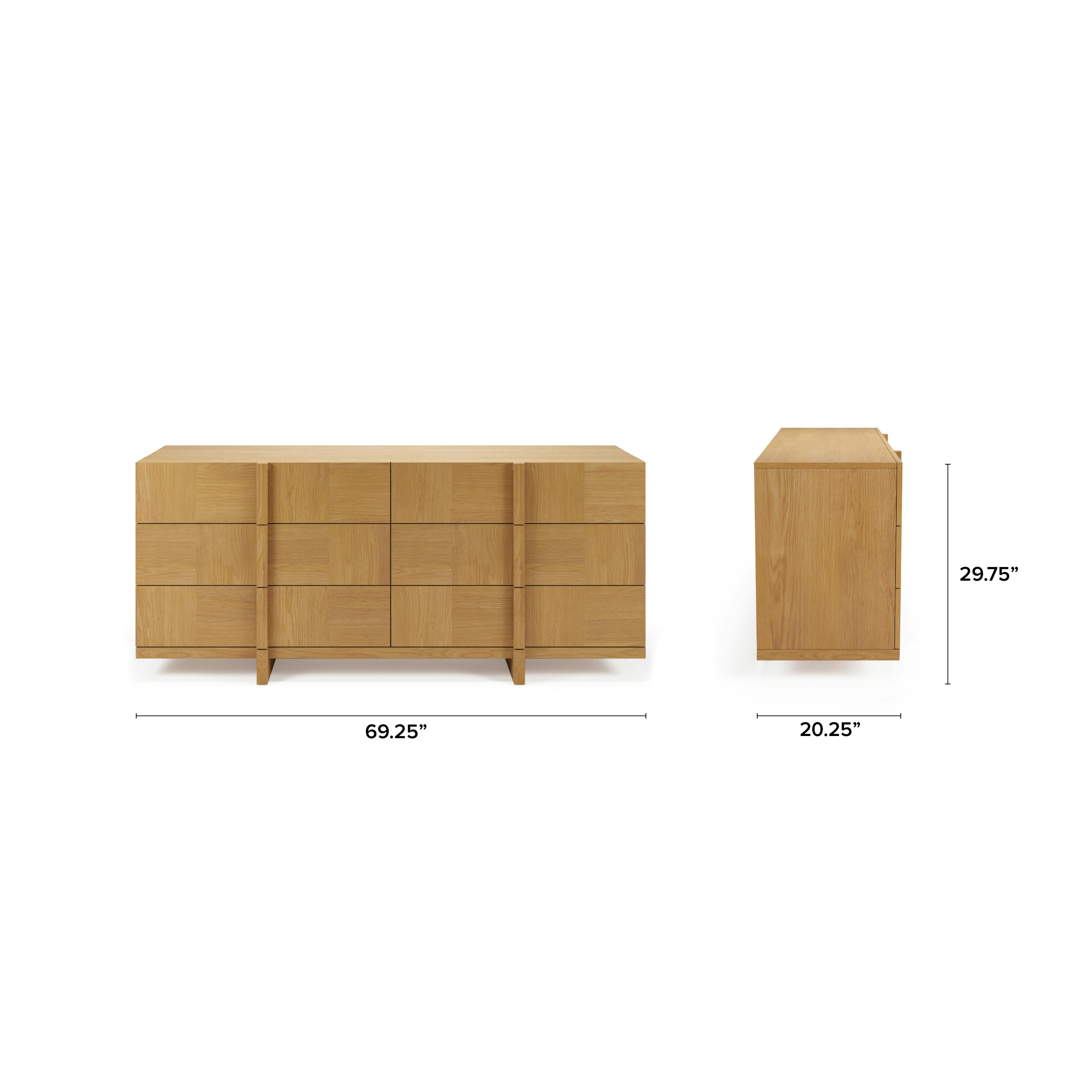 Ayra Natural Oak 6-Drawer Double Dresser | Article