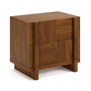 Ayra 2-Drawer Nightstand - Walnut