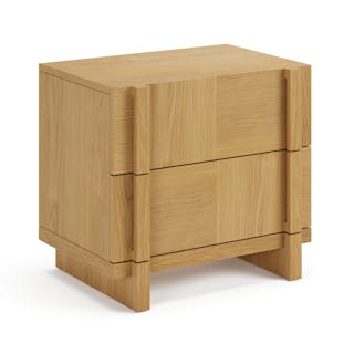 Ayra 2-Drawer Nightstand - Natural Oak