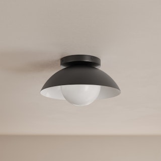 Gemma Small Flushmount Ceiling Light - Black