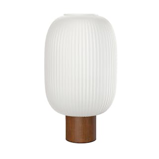 Kipp Glass Table Lamp - Walnut