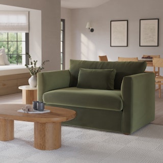 Marina 57" Velvet Sleeper Lounge Chair - Hale Fir Green