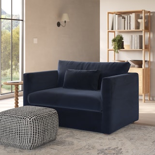 Marina 57" Velvet Sleeper Lounge Chair - Hale Ink
