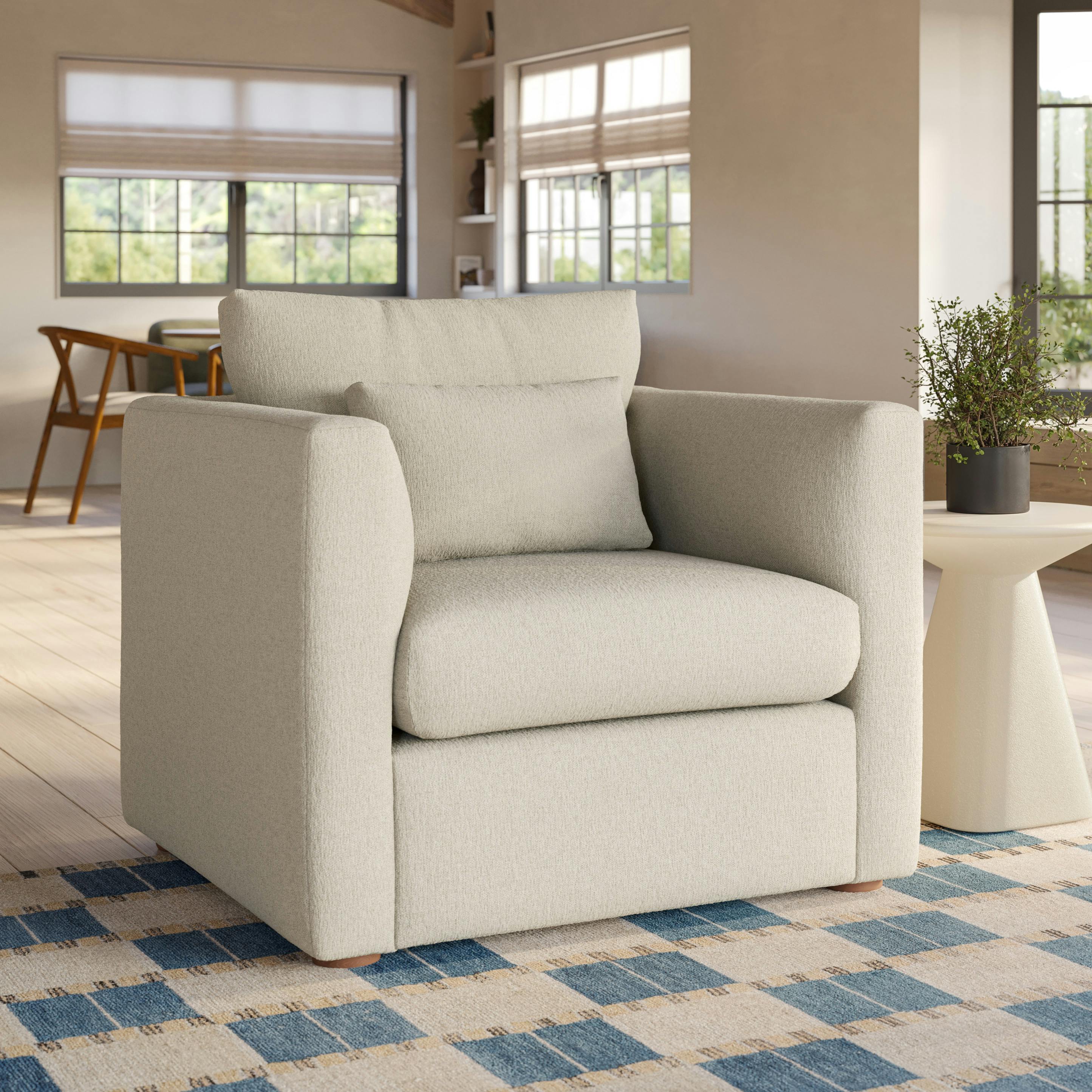 Marina Clover Ivory Lounge Chair | Article