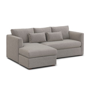 Marina 90" Reversible Storage Sectional - Hestia Gray