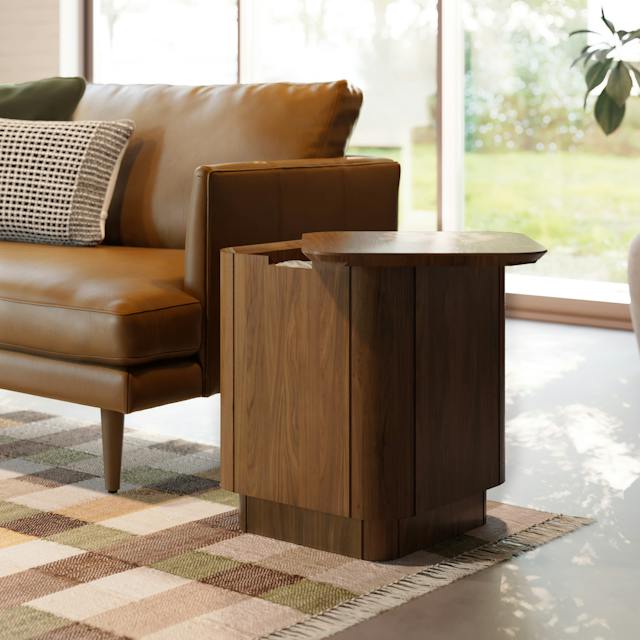 Moa Walnut Storage Side Table | Article