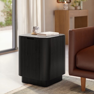Moa Storage Side Table - Black