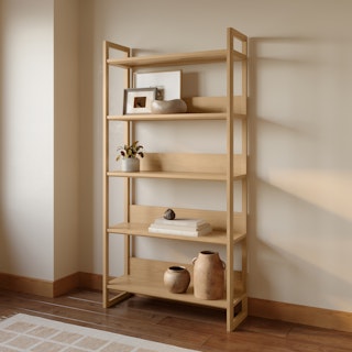 Lilya 39" Shelving Unit, Wide - White Oak
