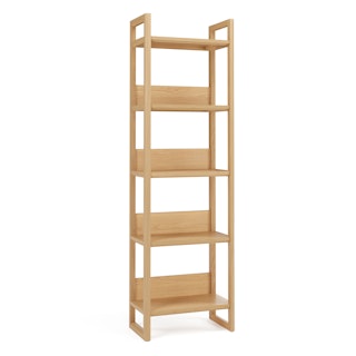 Lilya 23" Shelving Unit, Narrow - White Oak