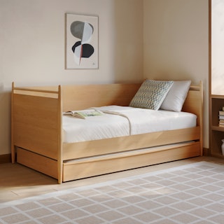 Lenia Twin Daybed with Trundle - White Oak