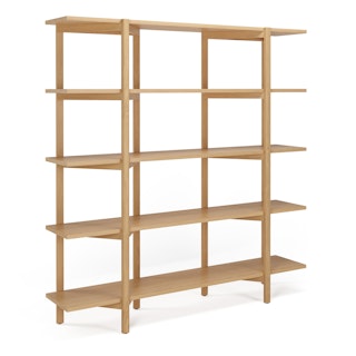 Zander 75" Shelving Unit - White Oak