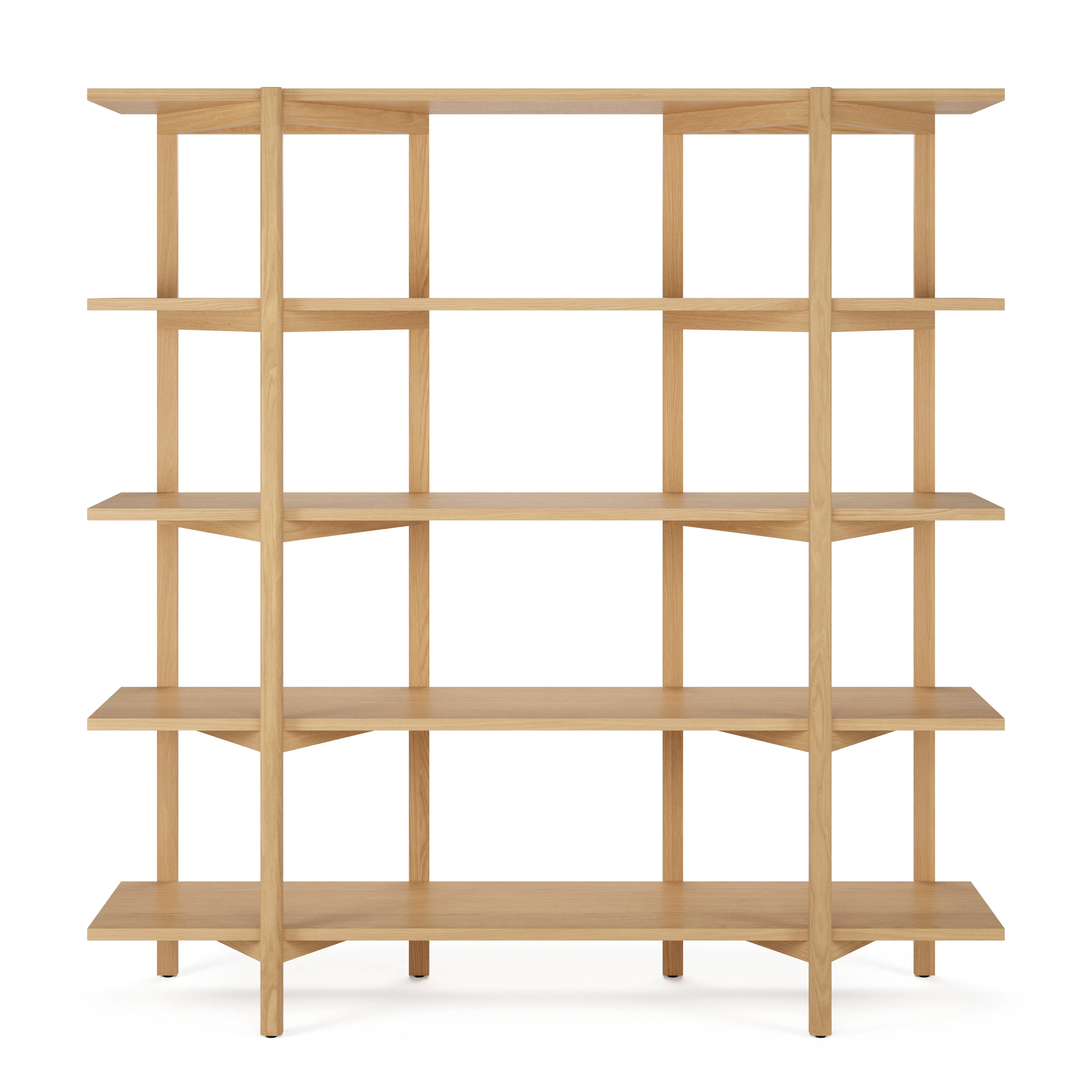 Zander 75" Shelving Unit - White Oak