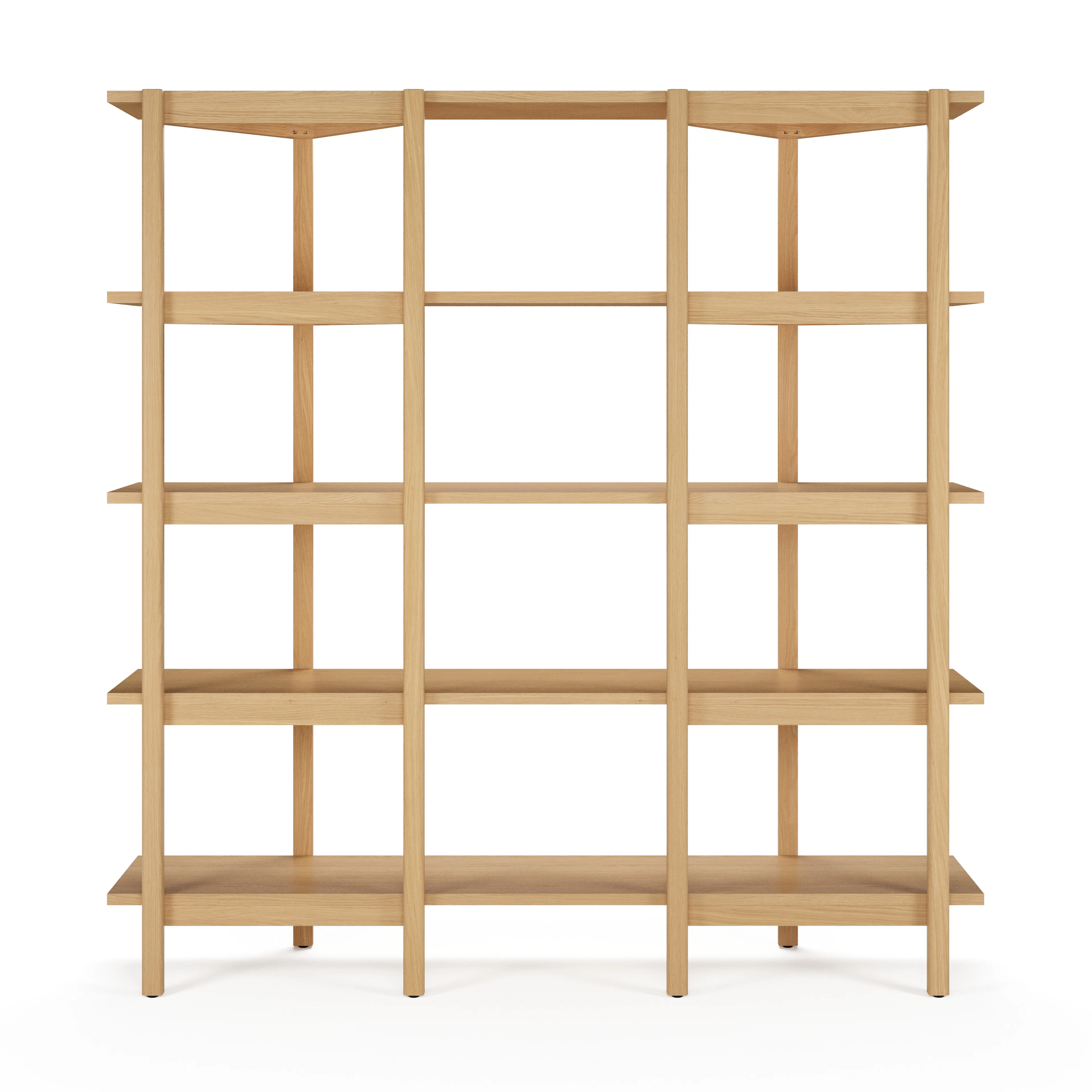 Zander 75" Shelving Unit - White Oak