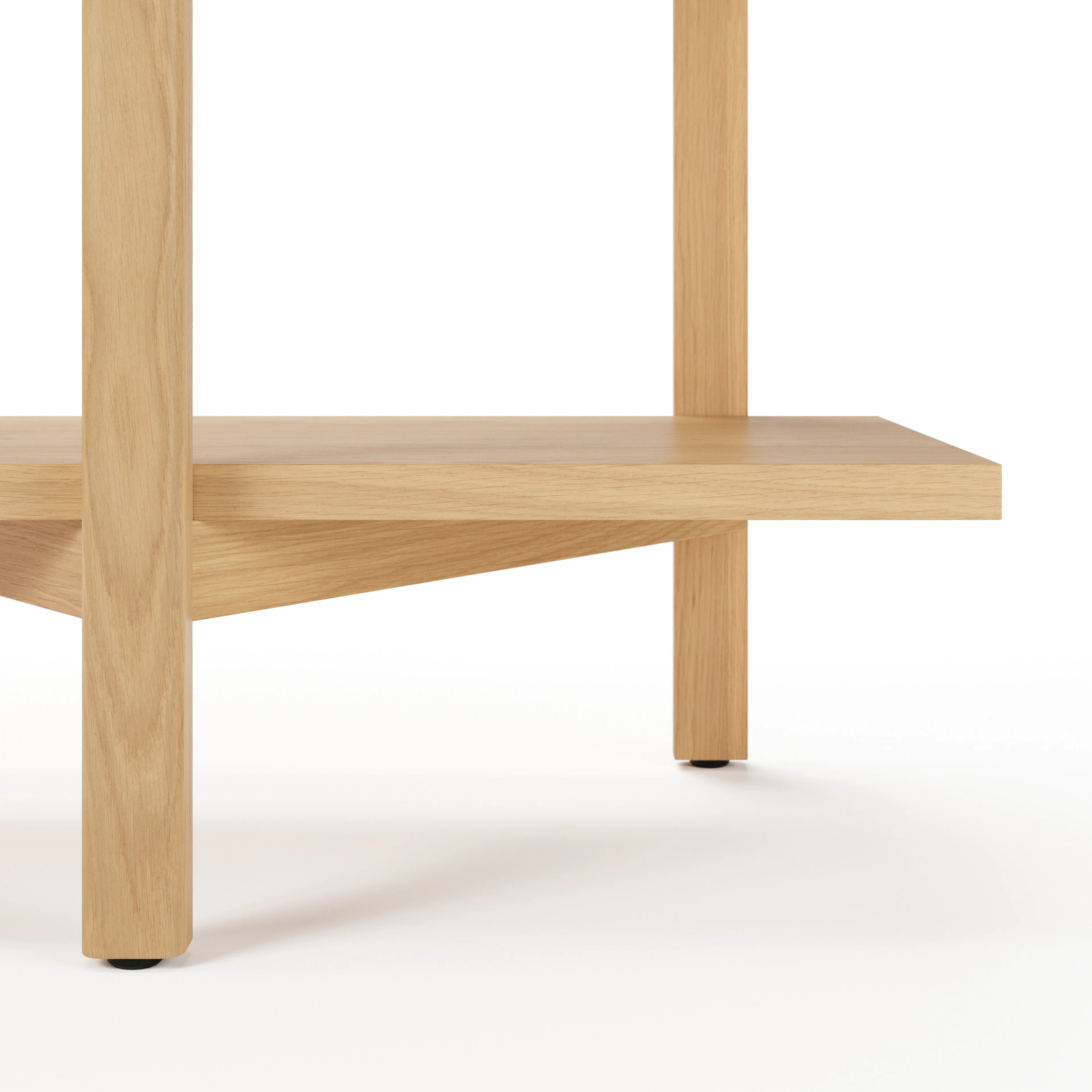 Zander 75" Shelving Unit - White Oak