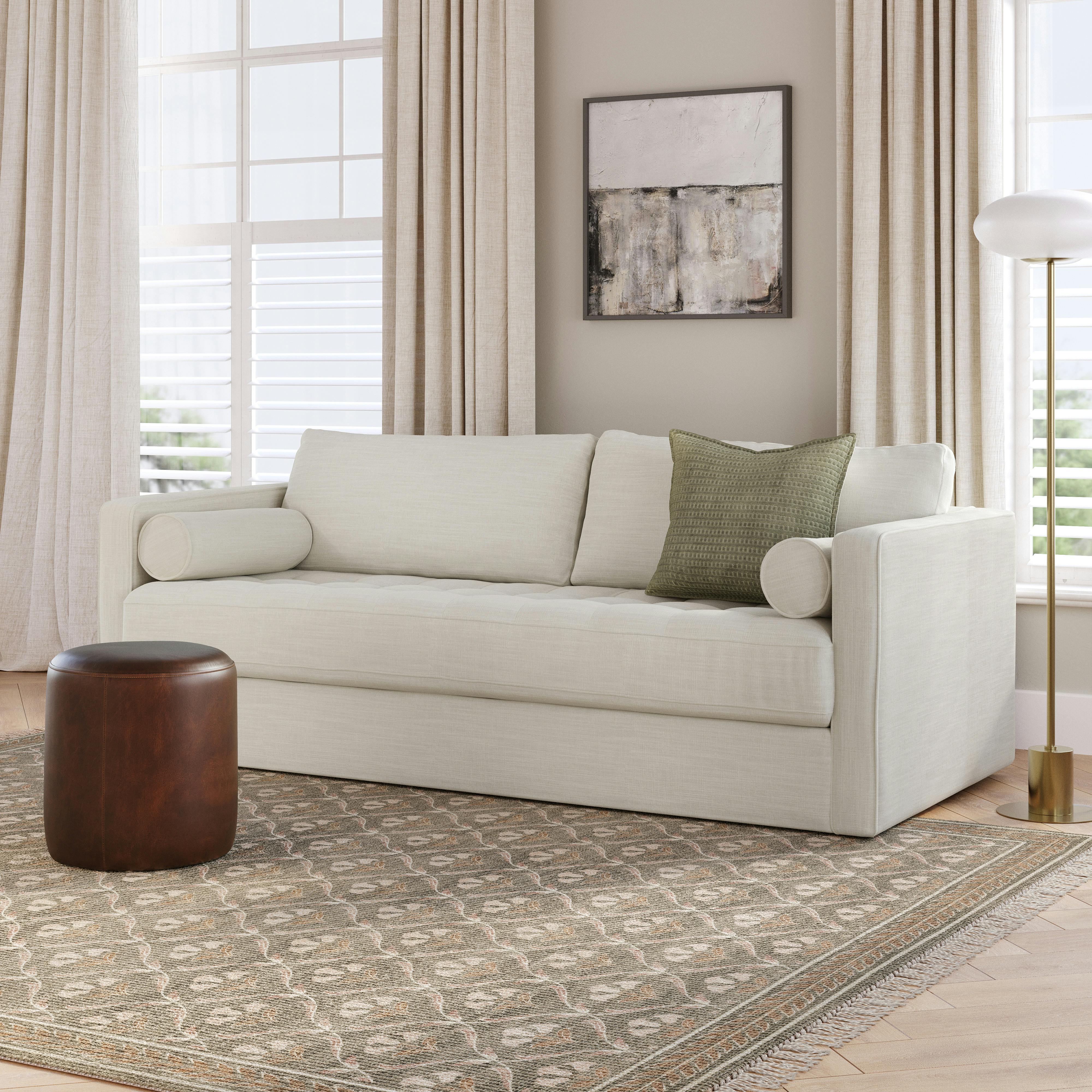 Sven Biscuit Cream Grounded Tufted Sofa | Article