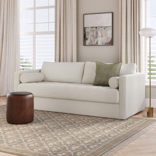 Sven 88" Grounded Tufted Sofa - Biscuit Cream