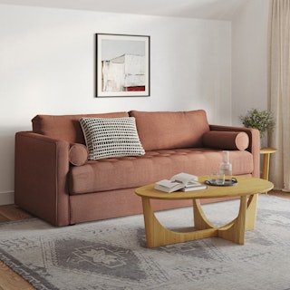 Sven 88" Grounded Tufted Sofa - Ratine Oxide