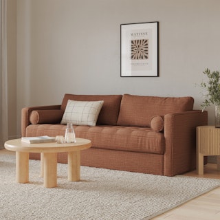Sven 88" Grounded Tufted Sofa - Napa Rust