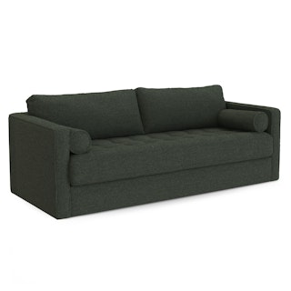 Sven 88" Grounded Tufted Sofa - Green Wool Bouclé