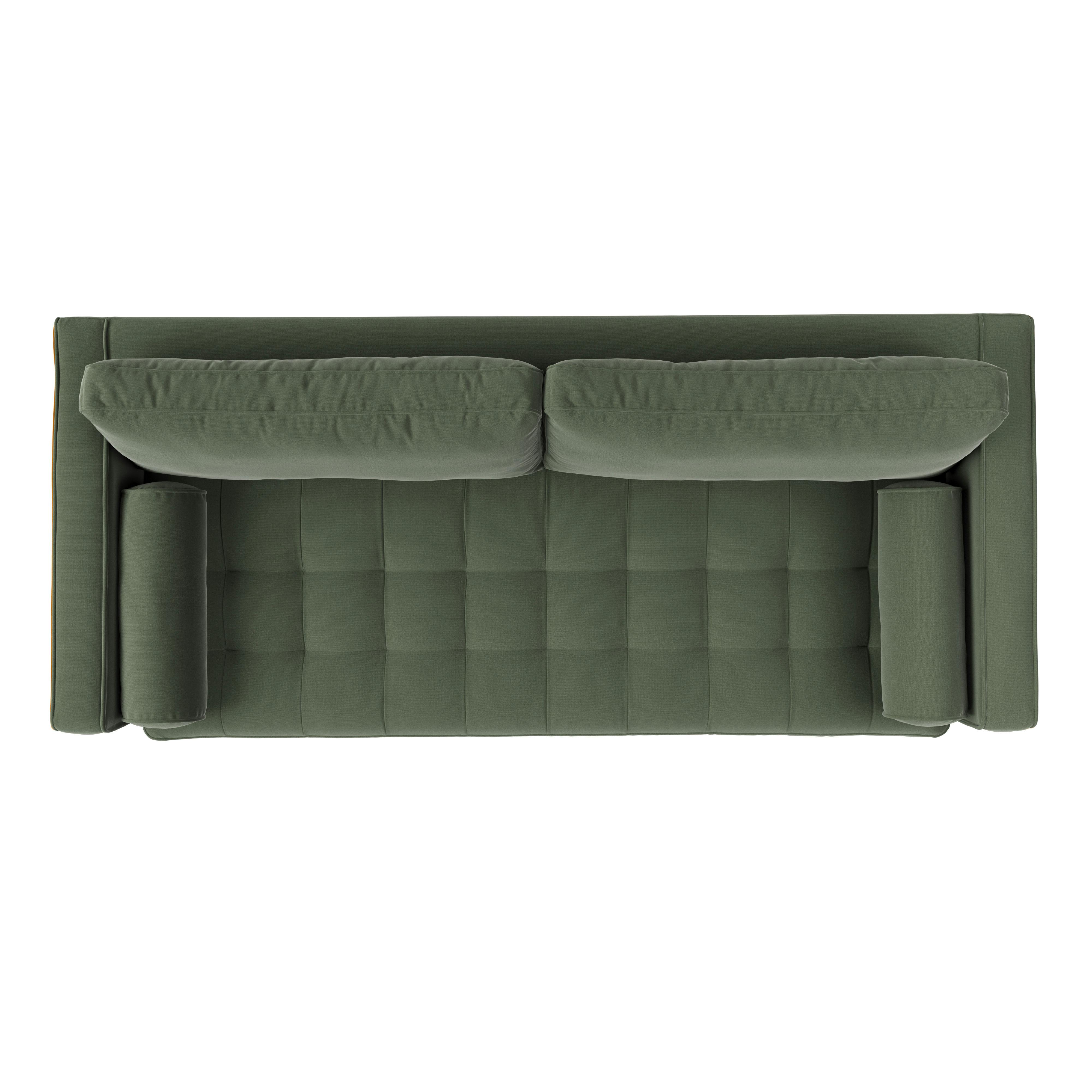 Sven Plush Pacific Green Grounded Tufted Velvet Sofa | Article
