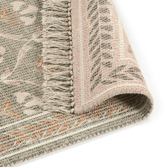 Cecile Olive Green and Earthy Beige Reversible 9 x 12 Rug | Article