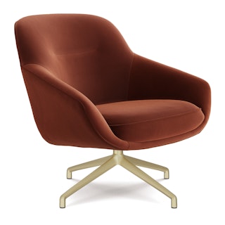 Sterling 33" Velvet Swivel Chair - Hale Rust