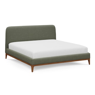 Rosin King Upholstered Bed - Welsh Green