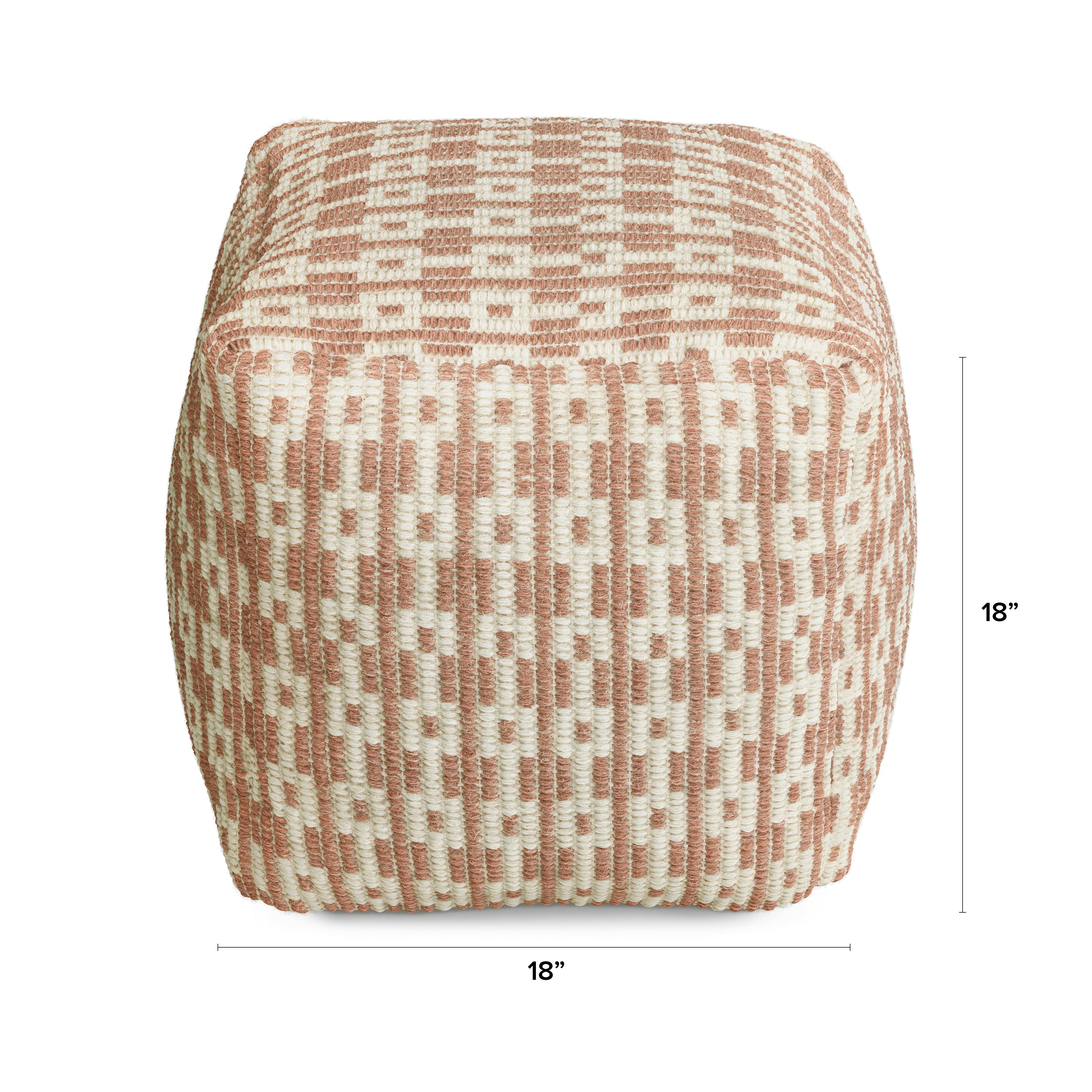 Mia Antique Rose Pouf | Article