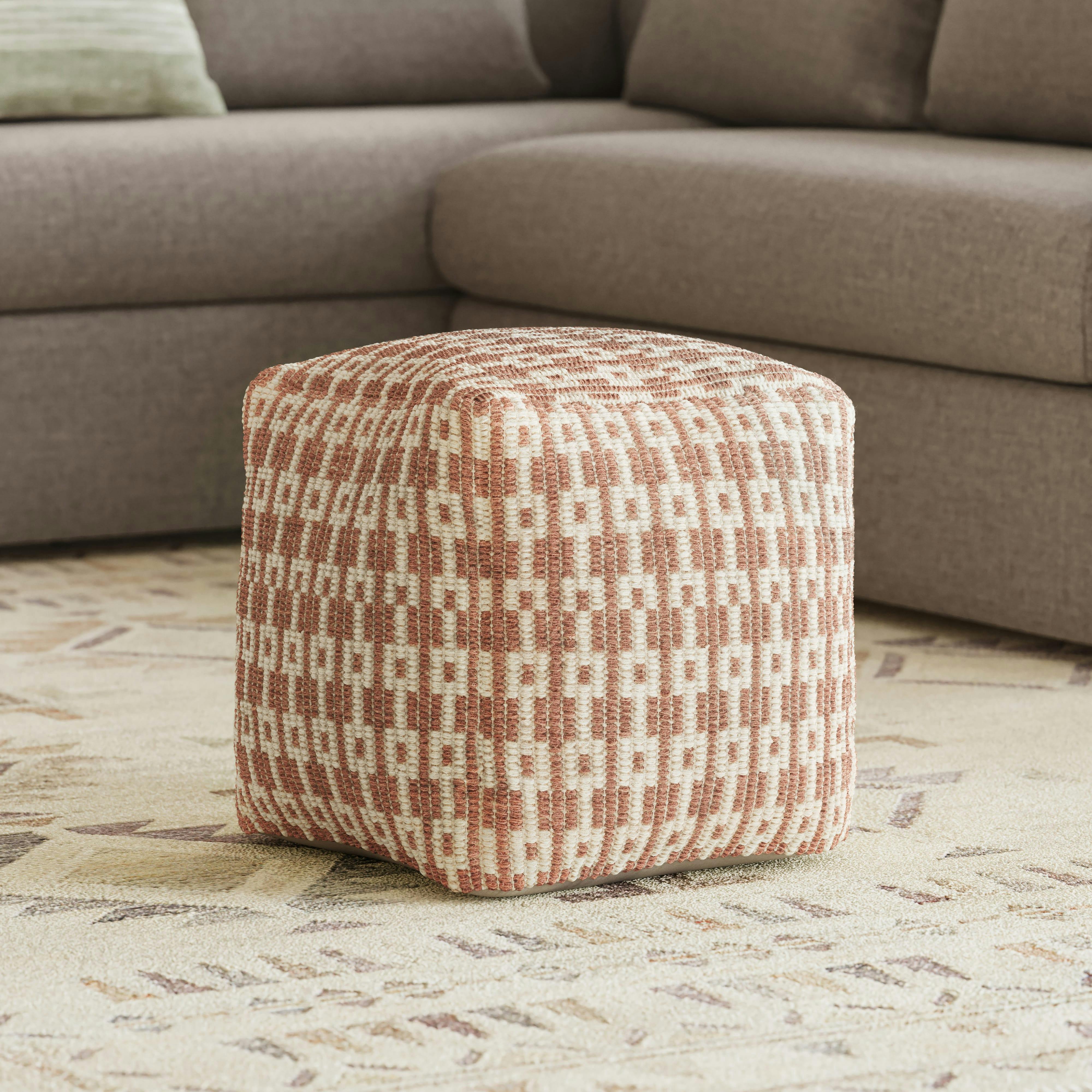 Mia Antique Rose Pouf | Article